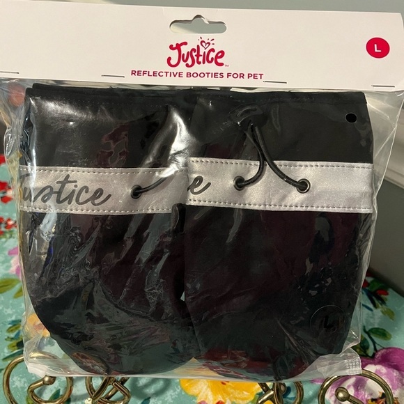 Dog Booties - 330 Cordura - Black - *Sold Individually  🐶 New Justice Doggie Black Booties, Set of 2 Pairs (1) Small & (1) Large